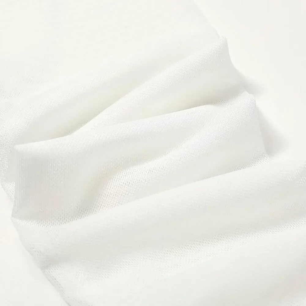 Women's Tulle Mesh White Long Stretchy Gloves Halloween Party Wedding Costume